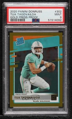 2020 Panini Donruss Rated Press Proof Gold 22/50 Tua Tagovailoa Rookie RC 0rm0