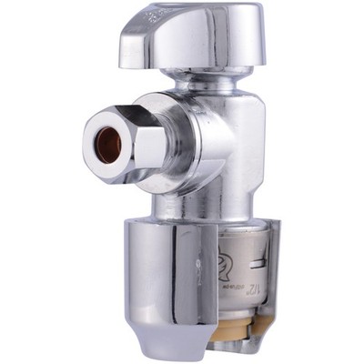 Sharkbite Max 1/2 X 1/4 Inch Compression Angle Stop Valve Push To Connect Fit...