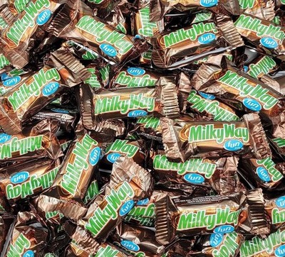 MILKY WAY MILK CARAMEL CHOCOLATE SNACK SIZE, Individually Wrapped IN POUNDS BAG!