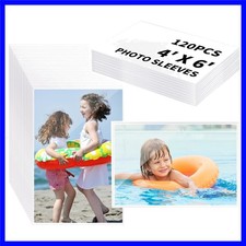 4x6 Photo Sleeves, 120 Pcs Clear Photocard Sleeves Top Loading Card 0.2 mm ...
