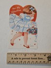 Vintage Norcross Valentine’s Day Die-Cut Girl Card “For My Valentine”  — photo 2