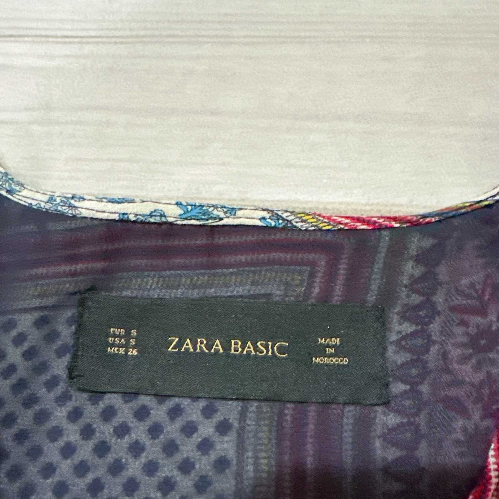 Zara Basic Boho Patchwork Kimono Jacket Sz S Visc… - image 7