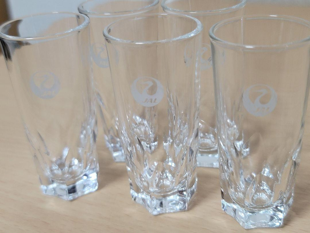 日本航空(JAL) グラス【レア】 Japan Airlines JAL glasses, 3 types, 10 pieces in total
