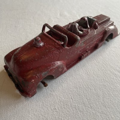 Vntg 1950s Hubley Kiddie Toy Fire Truck Die Cast