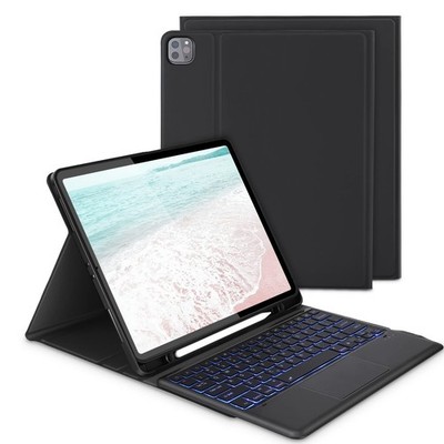 Backlit Touchpad Tastatur Hülle Kompatibel mit iPad Pro 12,9 Zoll 2021/2020/2018