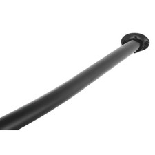 Kingston Brass Stainless Steel Adjustable Curved Shower Rod Matte Black 47"-60"