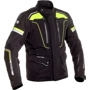 Richa Infinity 2 Pro Motorcycle Motorbike Textile Jacket Black / Fluo Green