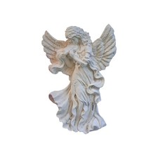 Ornate Wall Hanging Angel Decoration White Playing The Violin