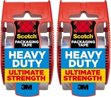 Scotch Heavy Duty Shipping Packing Tape, Clear, Packing Tape 2 Roll