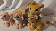 Lot of Lion King Plush Baby Simba 10  Vintage Disney Mattel 1993 Leaf Collar Nala