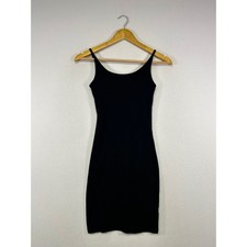 Minimalist Old Navy Women XS Black Ribbed Knit Bodycon Cami Mini Dress Stretch