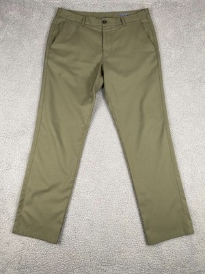 Mizzen + Main Baron Pants Mens 34x32 Green Chino Athletic Fit Performance