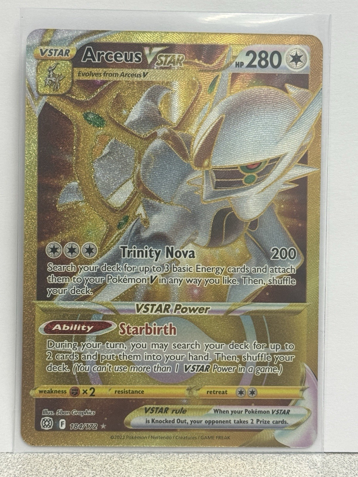 Arceus VSTAR (Secret) 184/172 Swsh09: Brilliant Stars Holo