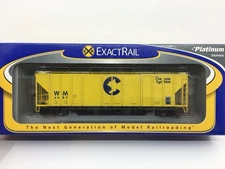 HO Exactrail Chessie System P-S 4427 Cu Ft 3-Bay Covered Hopper WM #4683