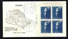 Canada #859, 1980 17¢ Diefenbaker UL plate block, SKM cachet David Butler FDC