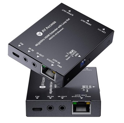 4K@60Hz HDMI Over Ethernet Extender Cat6/7 Upto 230ft Black