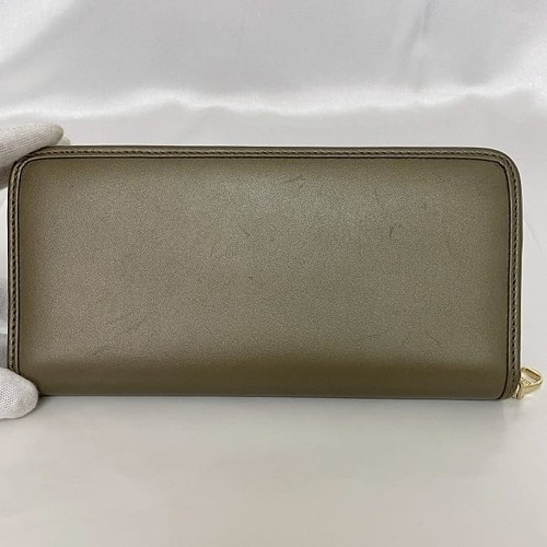 Loewe Round Zipper Long Wallet Ec-22282 Brown Gold Amasona 174.06.F13 Leather 06 - Picture 8 of 10