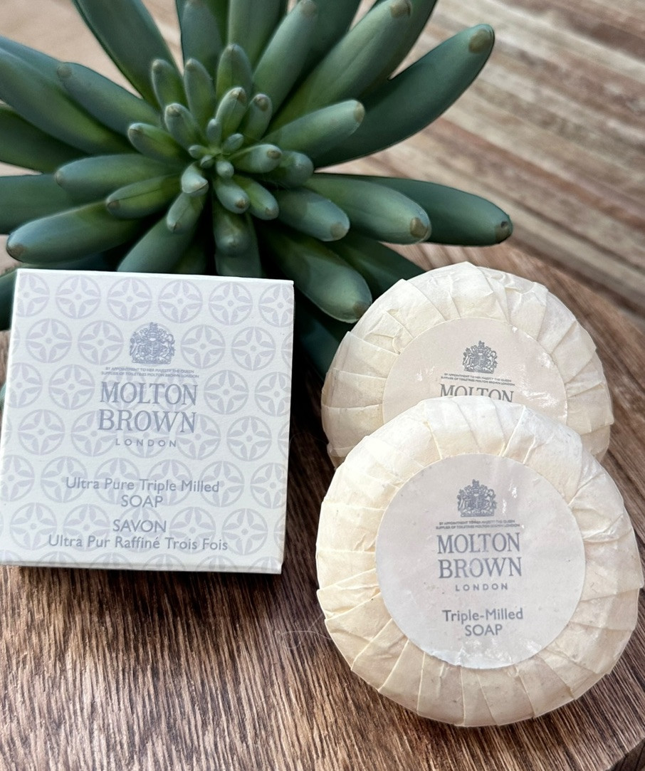 3~Molton Brown TRIPLE MILLED Soap 4 oz Total ( 2x1.59) (.88 oz
