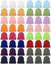 48 Pcs Kids Winter Beanies, Warm Cold Weather Hats Knitted Cap Multicolor