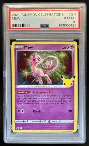 2021 Pokemon SWSH Celebrations Mew Holo #011/025 PSA 10 GEM MINT