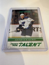 2024-25 Credentials Justin Faulk Front Row Talent Green /49 #FRT-JF 16/49