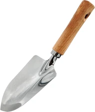 Stainless Steel Garden Trowel Shovel Digging Spade with Wooden Handle Portable