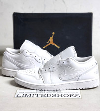 Nike Air Jordan 1 Low Triple White 553558-136 Men Sneakers