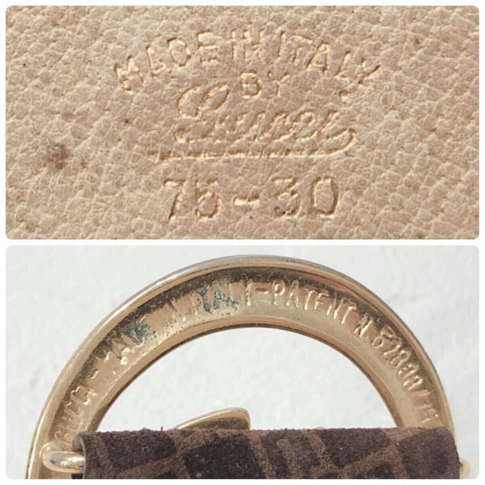 Gucci GG Buckle Brown Suede Leather Wide Belt Gold Hardware 30/75 Women Designer - Image 4 of 4