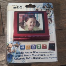 Brand New Coby Digital Photo Album With Alarm Clock 3.5" TFT LCD Screen