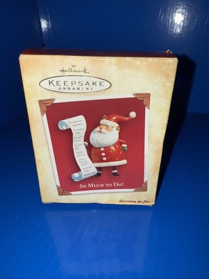 Vtg So Much To Do!''2004''Talk About A Busy Guy Hallmark Christmas Tree Ornament
