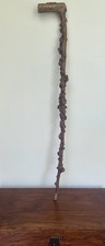 Vintage Burl Wood Walking Cane Folk Art Rustic Knob Stick Natural Branch 30  