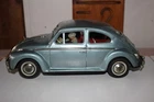 Antique Japan Tin Litho Battery Operated Toy Car BANDAI VOLKSWAGEN BEETLE