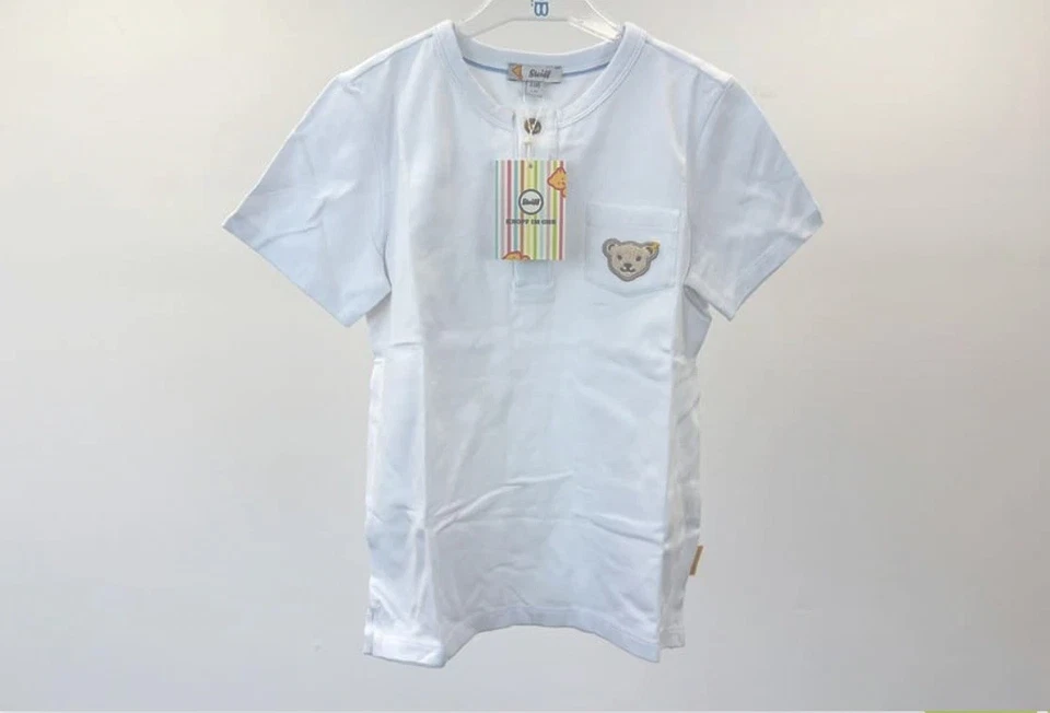 Steiff Kinder T-Shirt weiß | Gr. 116 | UVP: 24,95€ | Neu mit Etikett - Bild 1 von 4