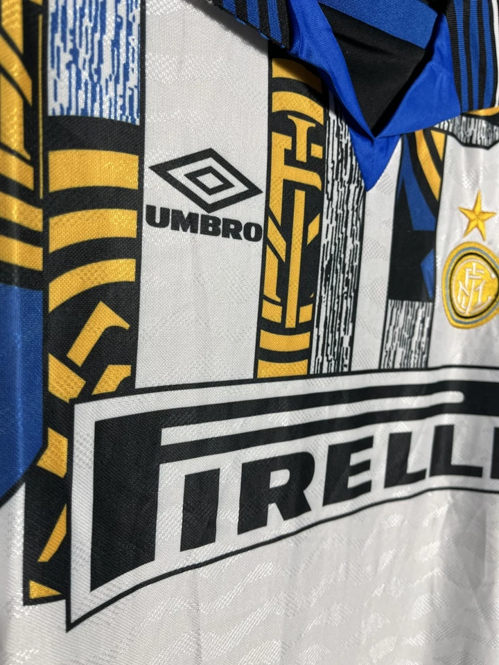 Camiseta Internazionale Inter 1995 1996 tamanho XL terceira camisa futebol - Imagem 3 de 4