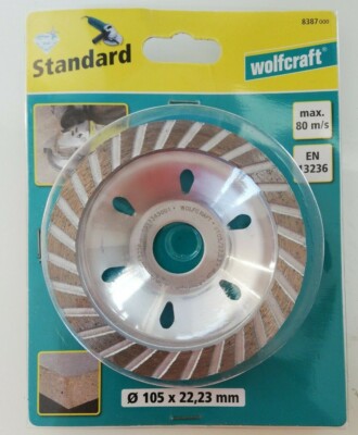 Wolfcraft Diamant-Schleiftopf Standard Ø 105 mm 8387000