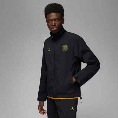 Jordan Men's PSG Paris Saint-Germain Zip-Up Collar Jacket BLACK DV0608-010 LARGE