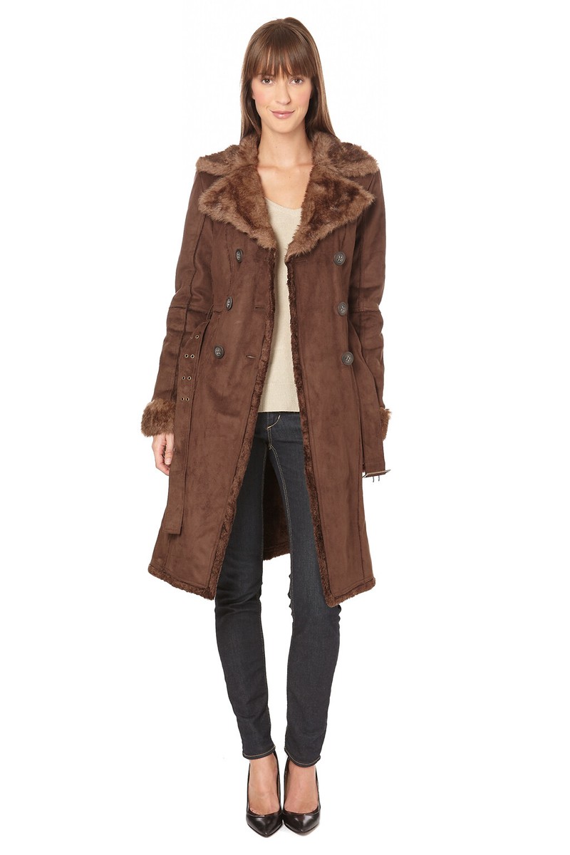 PROMOTION !!! MANTEAU ETAM PEAU LAINÉE FEMME NEUF