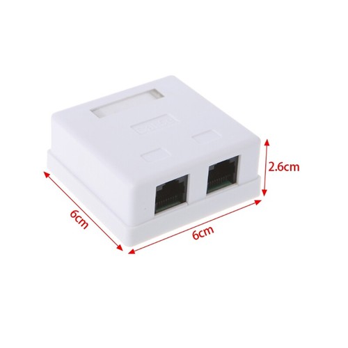 Keystone Jack Wall Plate with RJ45 Keystone Coupler insert Cat5e Module - Afbeelding 8 van 8