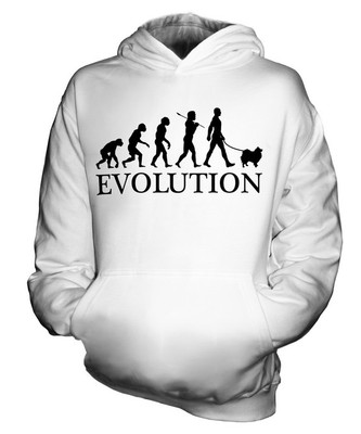 WOLFSSPITZ EVOLUTION HUND KINDER KAPUZENPULLOVER JUNGEN MÄDCHEN