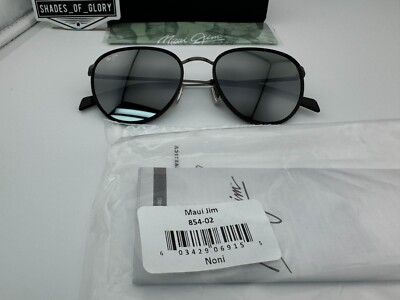 New! MAUI JIM NONI MJ 854-02 TITANIUM GUNMETAL NEUTRAL Gray POLARIZED SUNGLASSES $_57.PNG?set_id=880000500F main image 3