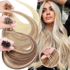 CLEARANCE Nano Ring I Tip 100 Human Remy Hair Extensions Nano Loop Beads 20 22"