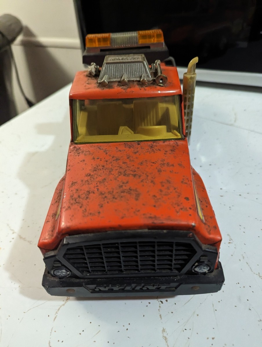 Vintage Nylint Toys Big Pumpkin Orange Wrecker Pressed Steel Tow