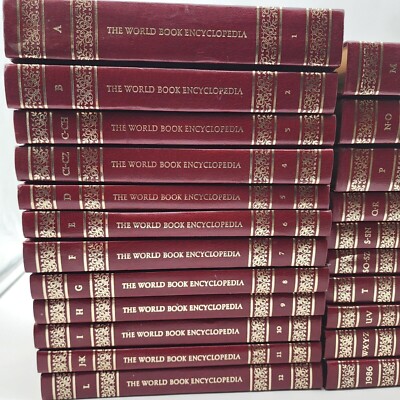 The World Book Encyclopedia copyright 1985 red gold color cover