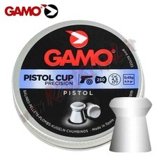 PIOMBINI GAMO PISTOL CUP DIABOLO CAL 4.5 mm TESTA PIATTA 250 PZ PALLINI AIRGUN 
