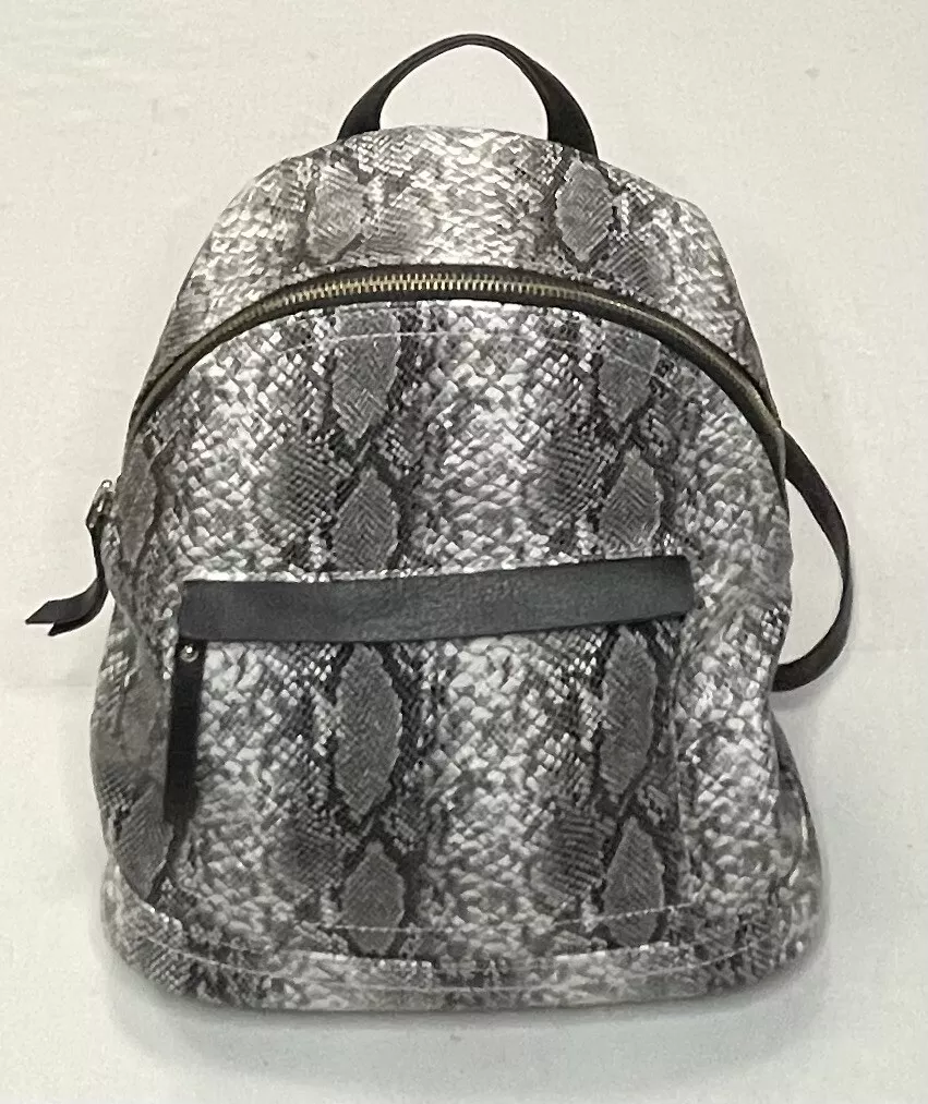 Under One Sky Animal Print Backpack Purse Snakeskin Pattern