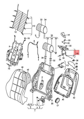 Genuine AUDI Handle For Backrest Release Star Silver 8T0882618Z62