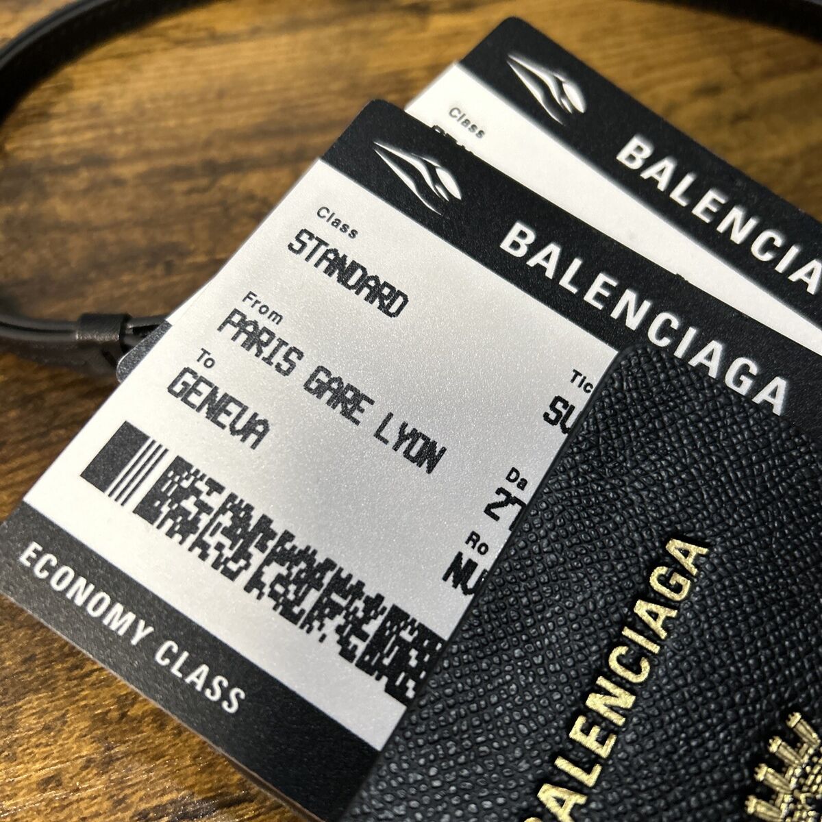 Balenciaga Passport Wallet Phone Holder Men's Black Logo Balenciaga Passport Wallet Phone Holder Men's Black Logo