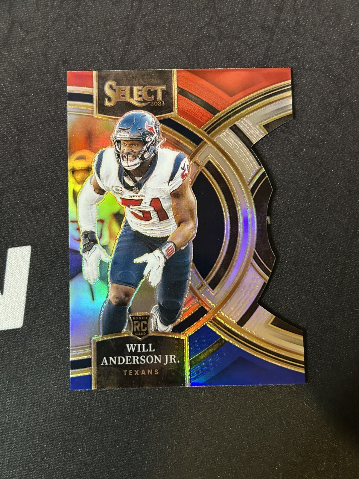 2023 Panini Select - Premier Level Red & Blue Prizm Die-Cut #125 Will Anderson