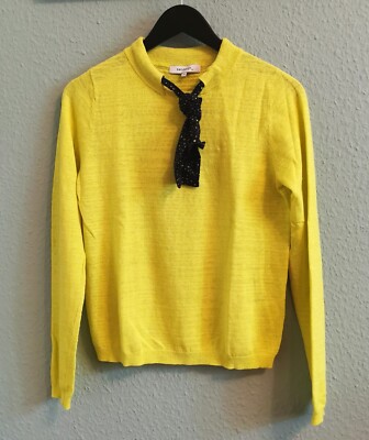 Sandwich Pullover, Damen, gelb, XS, gerader Schnitt, neu