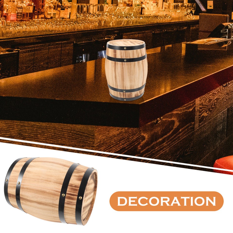 Wine Barrel Wooden Wine Storage Bucket Barrel Decoration Prop Antique